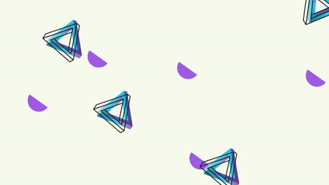 colores y figuras geométricas en animación de fondo blanco
