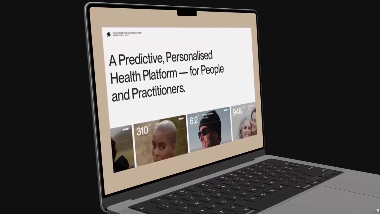 Laptop Screen Displaying a Modern Digital Health Platform Website