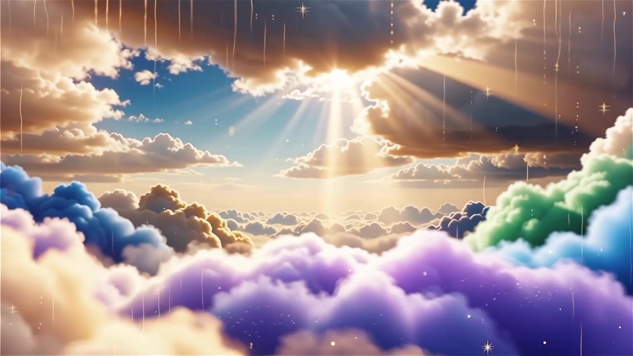 Christian Heavenly Light Worship Background