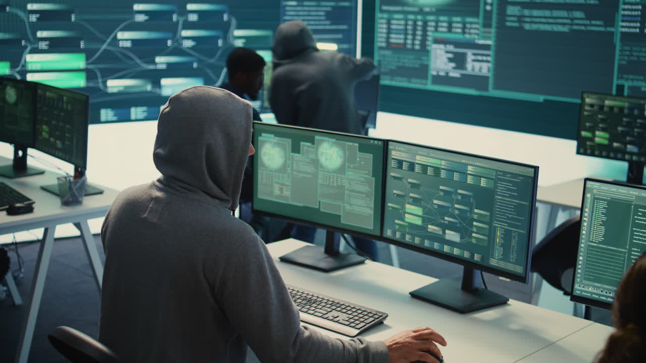 Cyber security specialist conducting cyber surveillance and threat detection