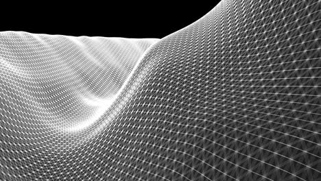 fondo geométrico abstracto con paisaje digital en movimiento o ondas.