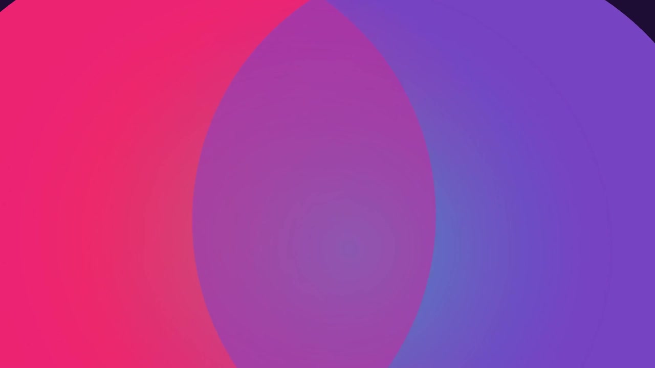 Motion graphic astratto con cerchi sfumati colorati sovrapposti