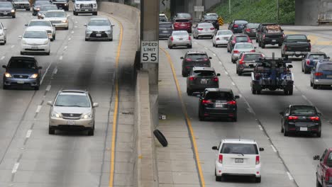 los angeles drukke snelweg