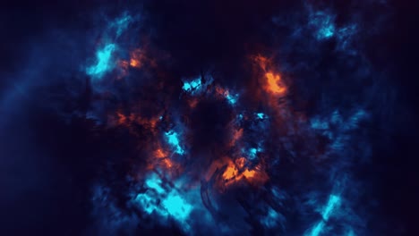 traveling through nebulas in the cosmos. seamless loop