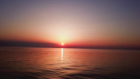 sunset at the border sea