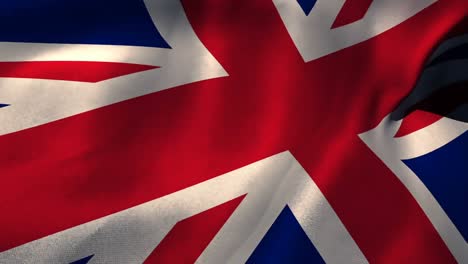 union flag waving against green screen