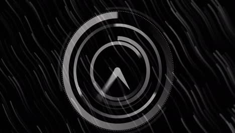 animación de un reloj moviéndose sobre rastros de luz