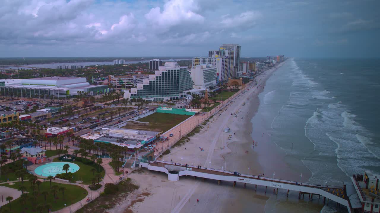 increíble hiperlapso aéreo de drones de daytona beach, florida