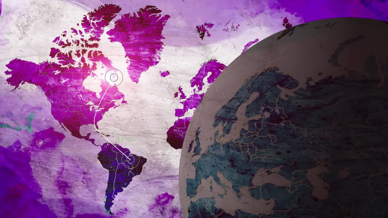 mapa del globo terrestre en 3d animación de planetas fondo ultra realista