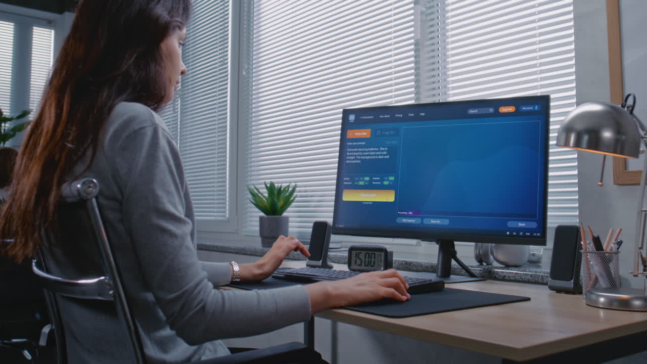 mujer en silla de ruedas trabajando en la computadora