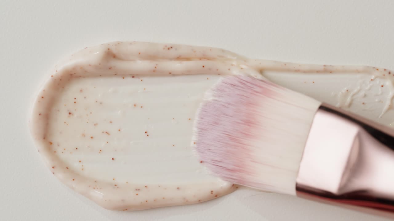 Face Scrub Application with Brush