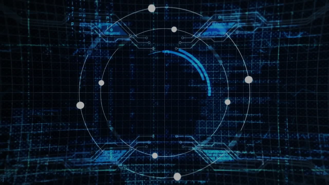 Animation of scope scanning with connections and data processing