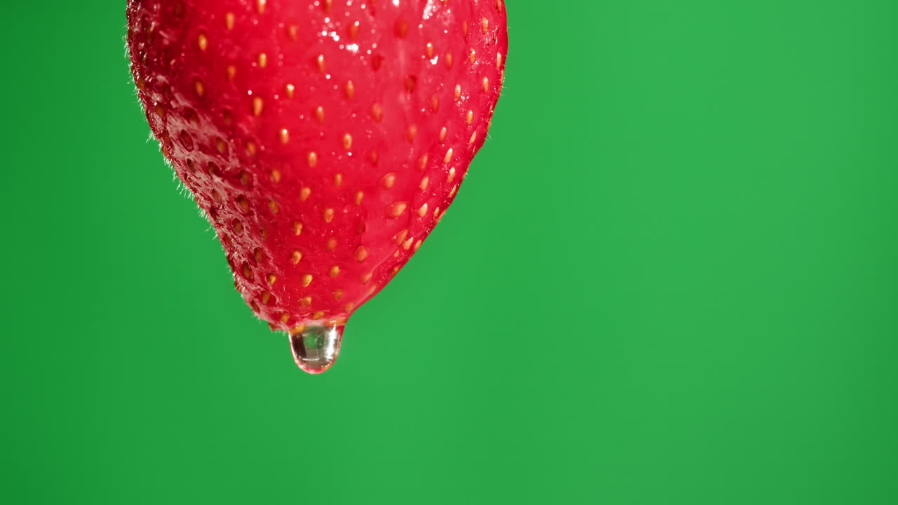 Close-up of a Wet Strawberry