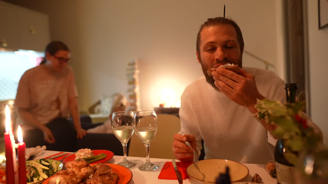 cena de navidad en familia