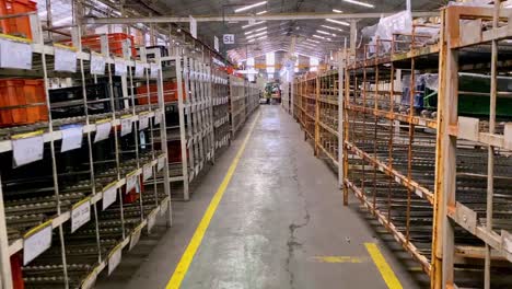 forward shot explores factory warehouse. industrial scene videos