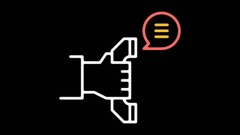 consumer complaint line icon animation with alpha