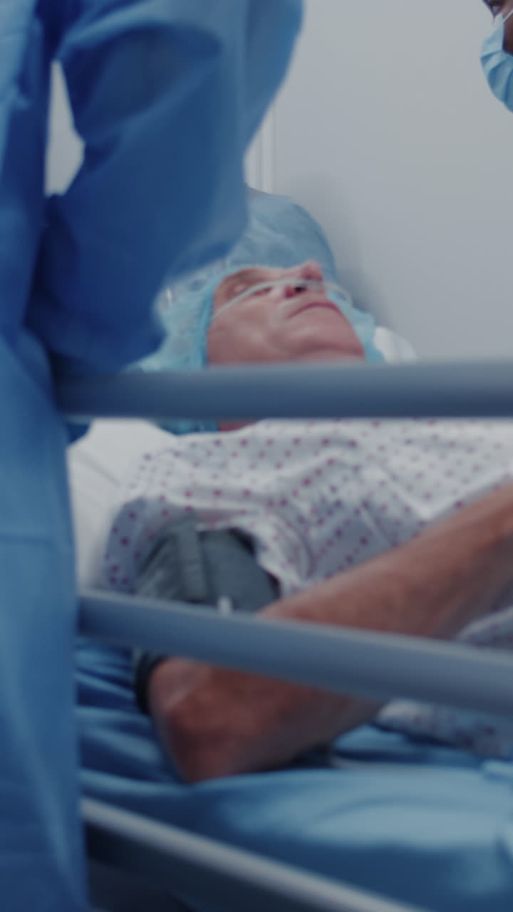 Medical staff push gurney to operation room 4k 2025 07 22 09 27 15 utc.mov | african american, aged, assistance, care