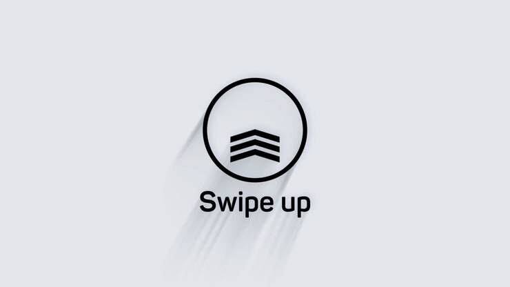 Modern arrow, great design for any purposes. Alpha channel without background. Swipe up animation footage.