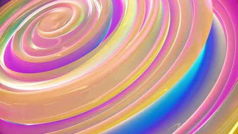 abstracto de caramelos multicolores pop espejo reflector bucle de fondo en espiral