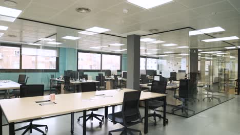 interior of spacious contemporary workspace
