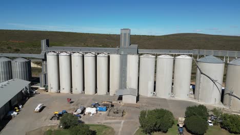 grain silos where the farmers store wheat, oats, barley, sunflower seeds and other grains