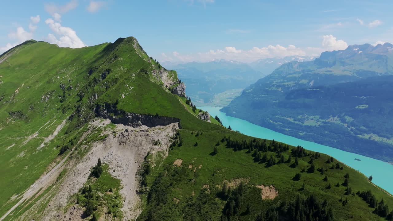 Hardergrat Trail - dramatic alpine ridge with stunning views of a turquoise lake
