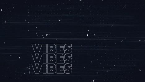 animación de texto de buenas vibraciones a través de la interfaz digital