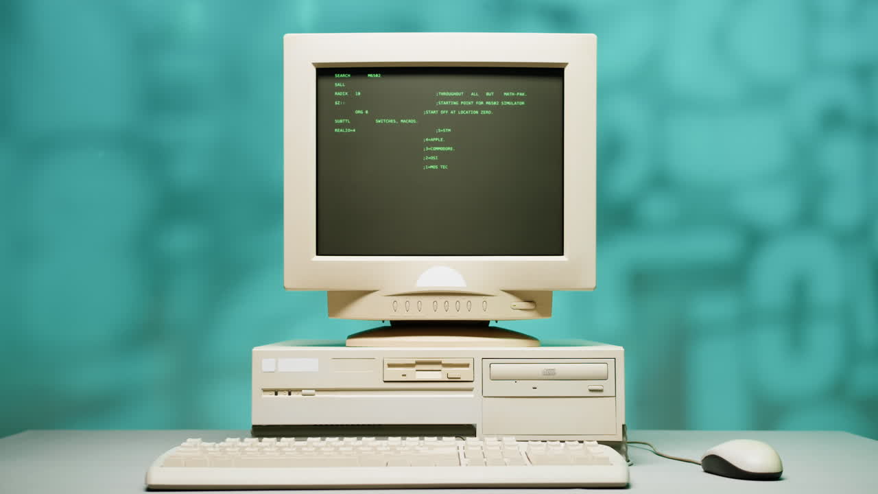 빈티지 데스크탑 컴퓨터