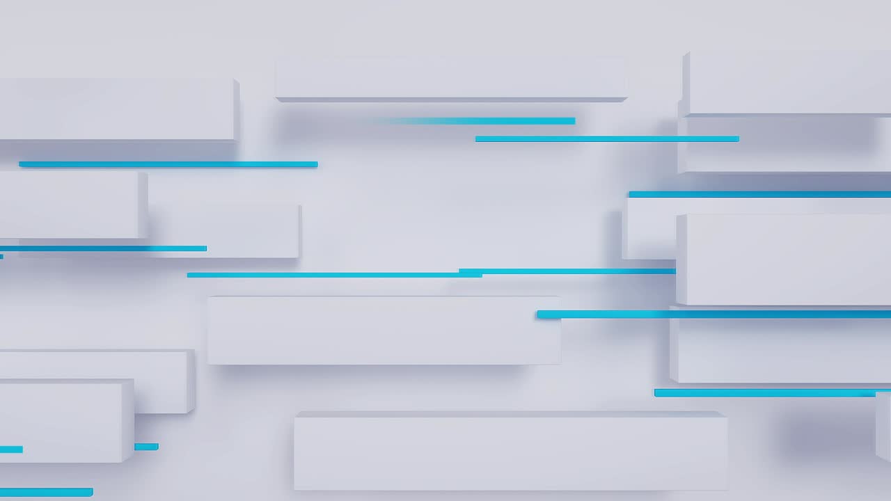 Abstract White Rectangles and Blue Lines Moving Background