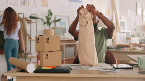 packaging, fashion and delivery box people