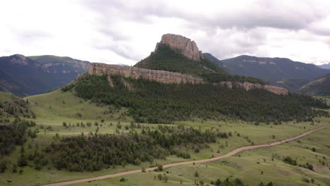 scenic mountain landscape with dirt road