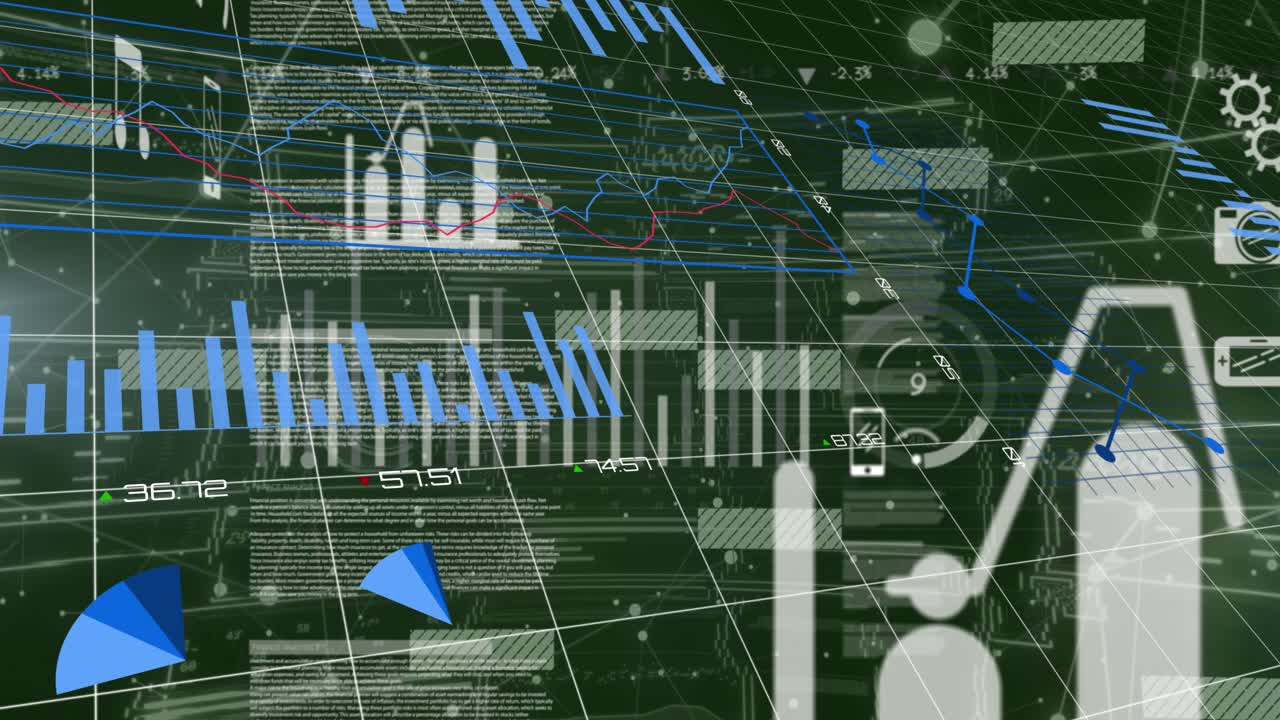 Animation of statistics and data processing over grid