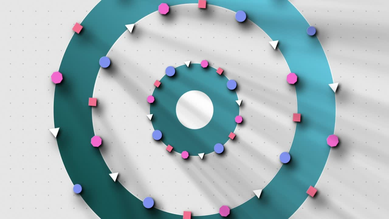 círculos, matrices, animaciones, formas y fondo