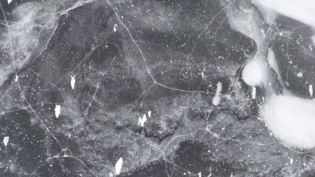 Flying a drone over a frozen Wisconsin lake reveals many different shapes and designs.