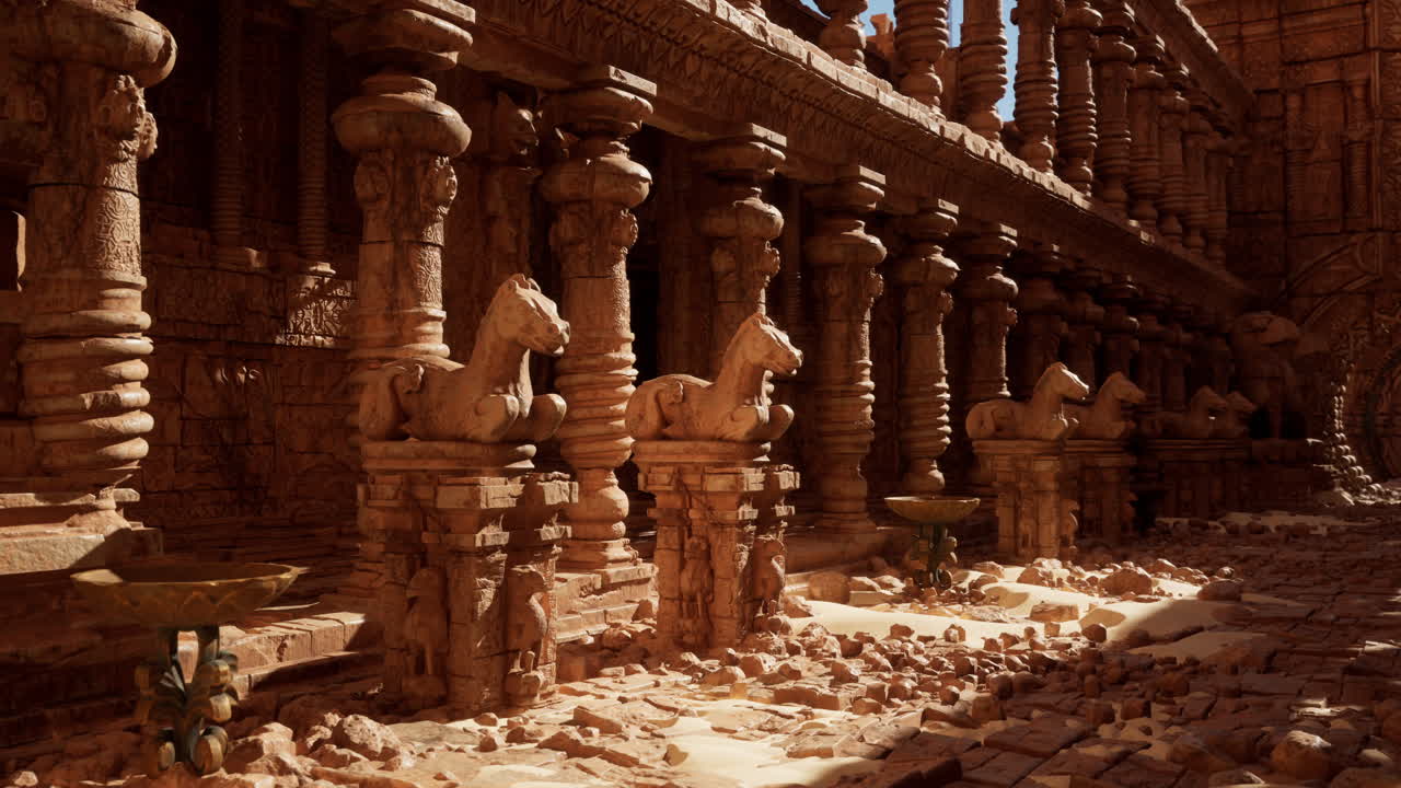 antiguas ruinas en un entorno desértico