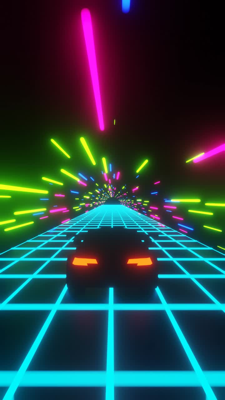 레트로 퓨처리스틱 네온 터널