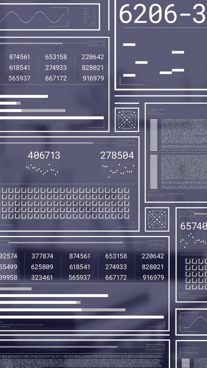 Animation of financial data processing over office