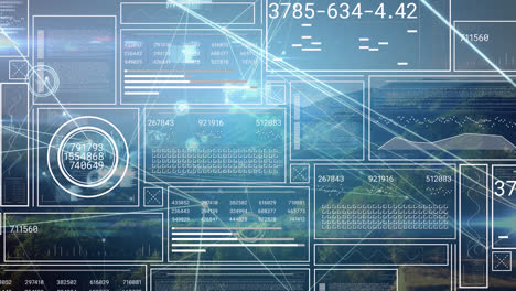 animation of connections and data processing on screens