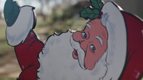 close-up of santa christmas decoration