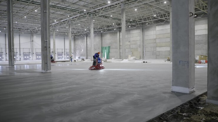 Concrete Floor Installation in a Warehouse