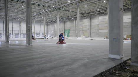 concrete floor installation in a warehouse