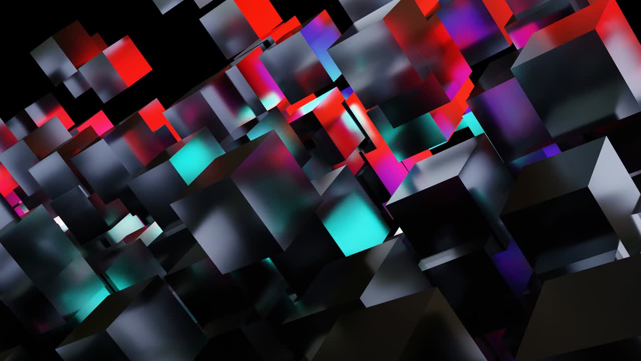 Abstract Background Of Pulsating Cubes VJ Loop