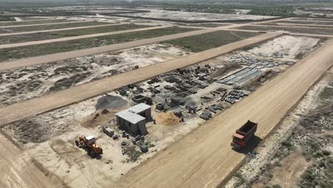 vista aérea de la fábrica de fabricación de tuberías metálicas en pakistán