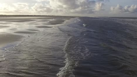 the nordsea from a drone perspective on the island of ameland