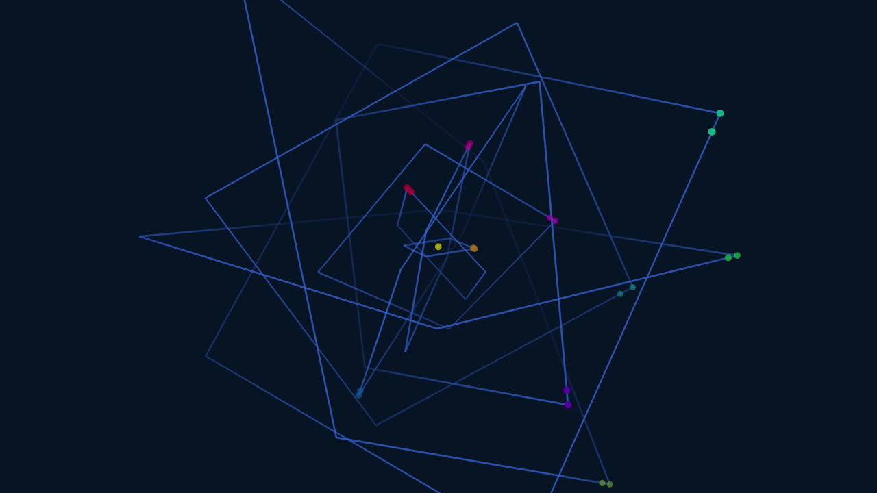 다양한 크기의 다채로운 육각형 형식의 삼각형