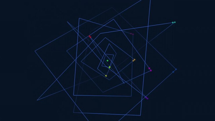 Colorful hexagonal formation triangles of varying sizes