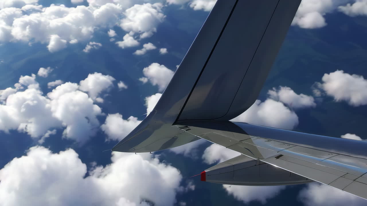 위 에서 볼 수 있는 비행기 날개