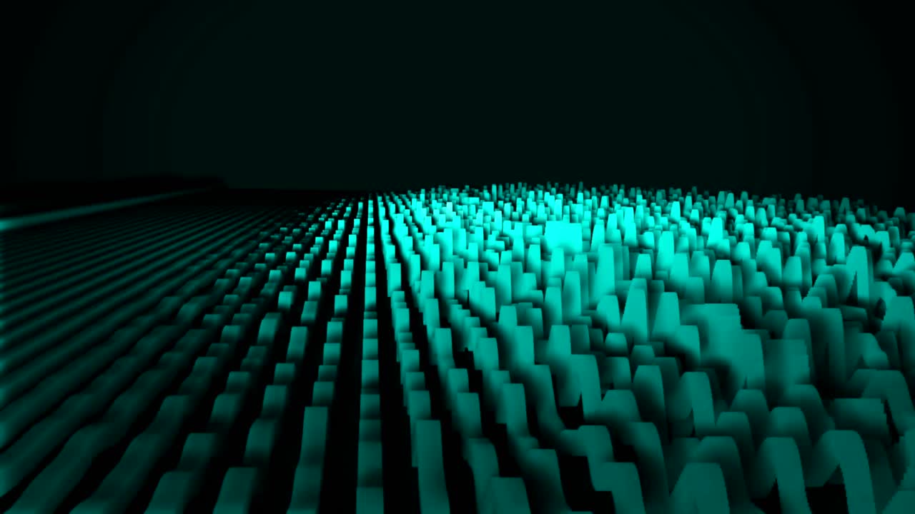 Abstract Teal Geometric Pattern