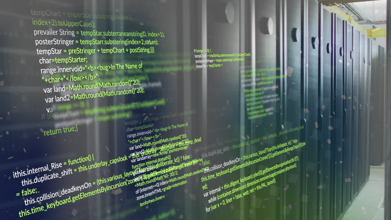 Animation of data processing over computer servers