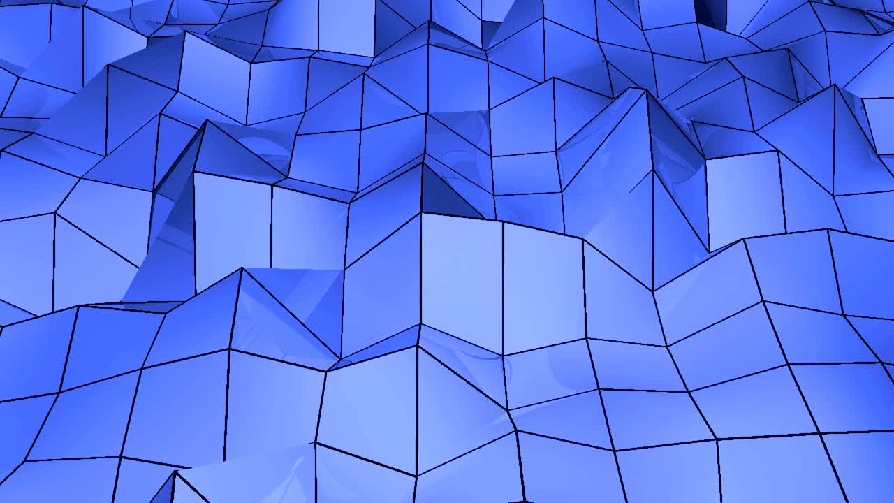 Abstract Polygonal Geometric Surface Loop. 4k resolution. Digital background